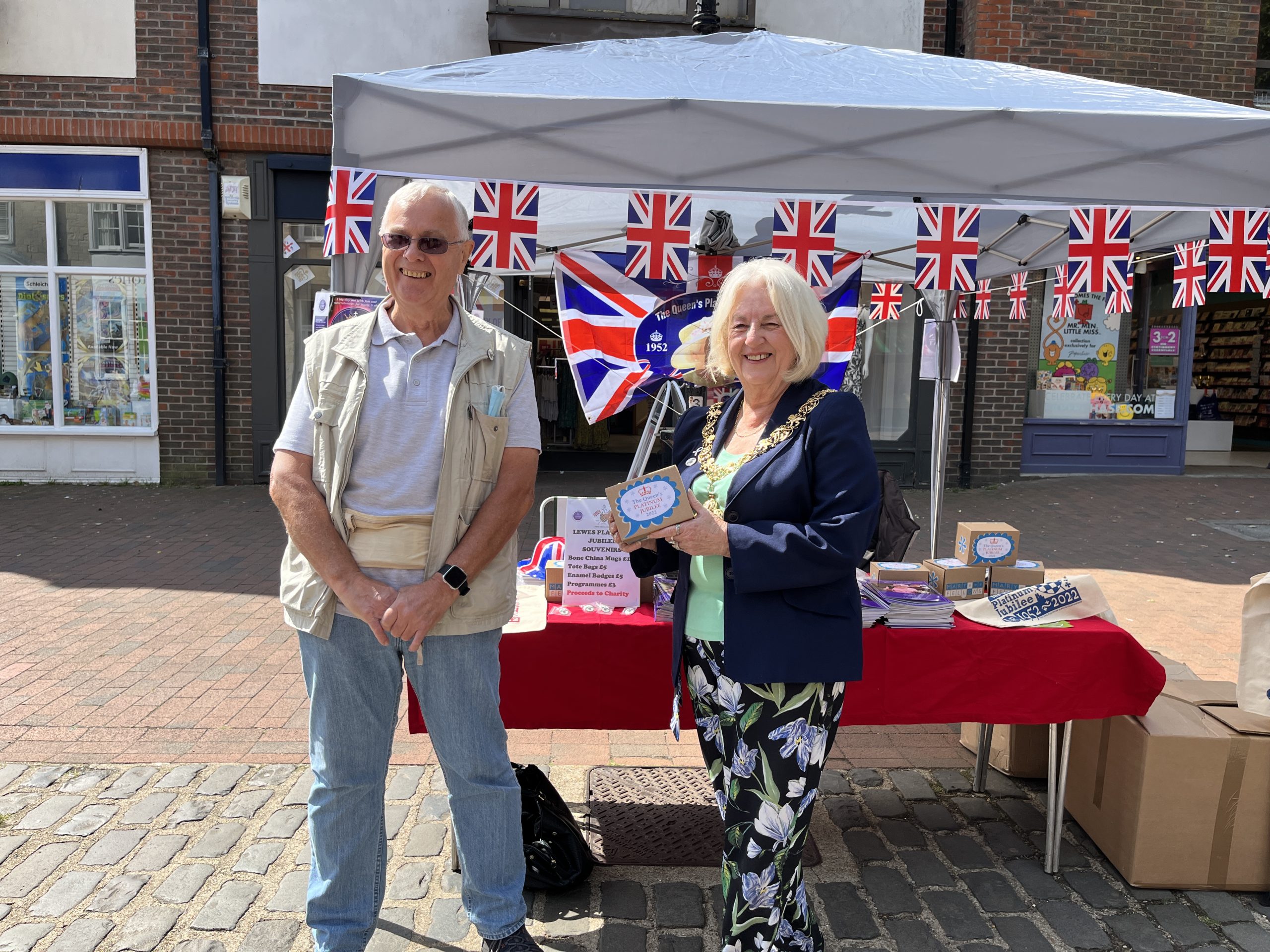 Mayor Shirley Sains and Paul Mockford of Lewes Jubilee Partnership