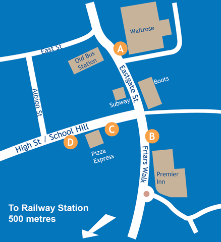 Bus stops in Lewes from September 16 2022