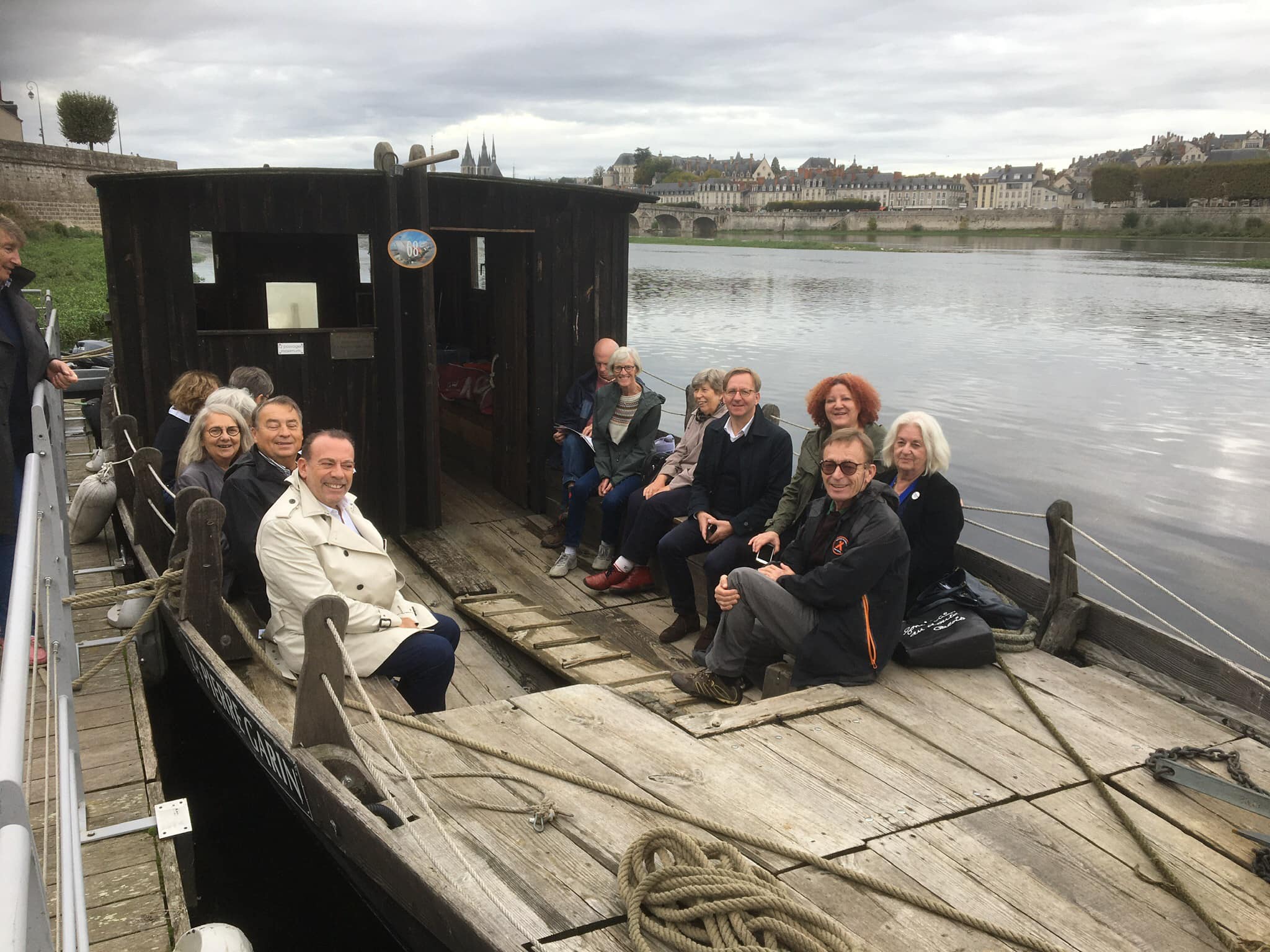 Mayor of Lewes Councillor Shirley Sains in Blois with dignitaries from Waldshut-Tiengen and Blois